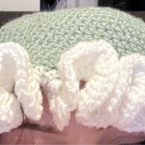 Handmade crochet bucket hat with ruffles❤️comes in (S,M,L,XL)